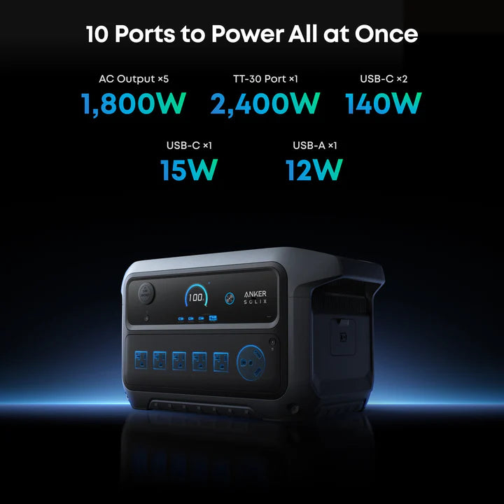 Anker B17831A1 C2000 Gen 2 Portable Power Station 2048Wh w/ Expansion Battery - Image 9