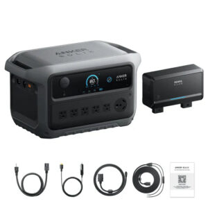 Anker B17831AF C2000 Gen 2 Portable Power Station 2048Wh w/ Car Alternator Charger