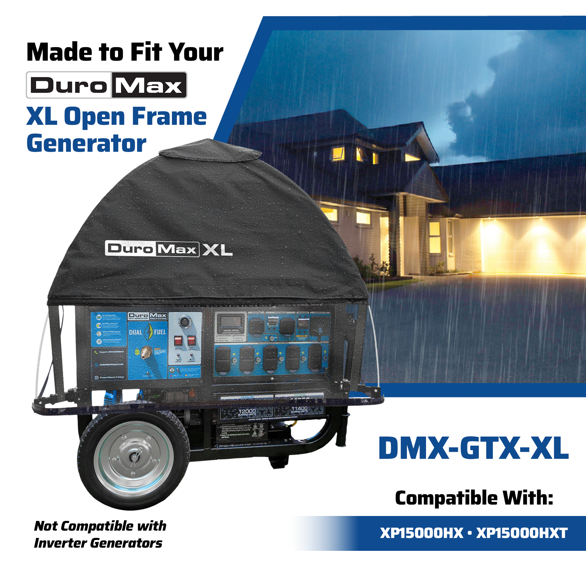 DuroMax DMX-GTX-XL Open Frame Generator Tent All Weather Cover Kit - XL - Image 6