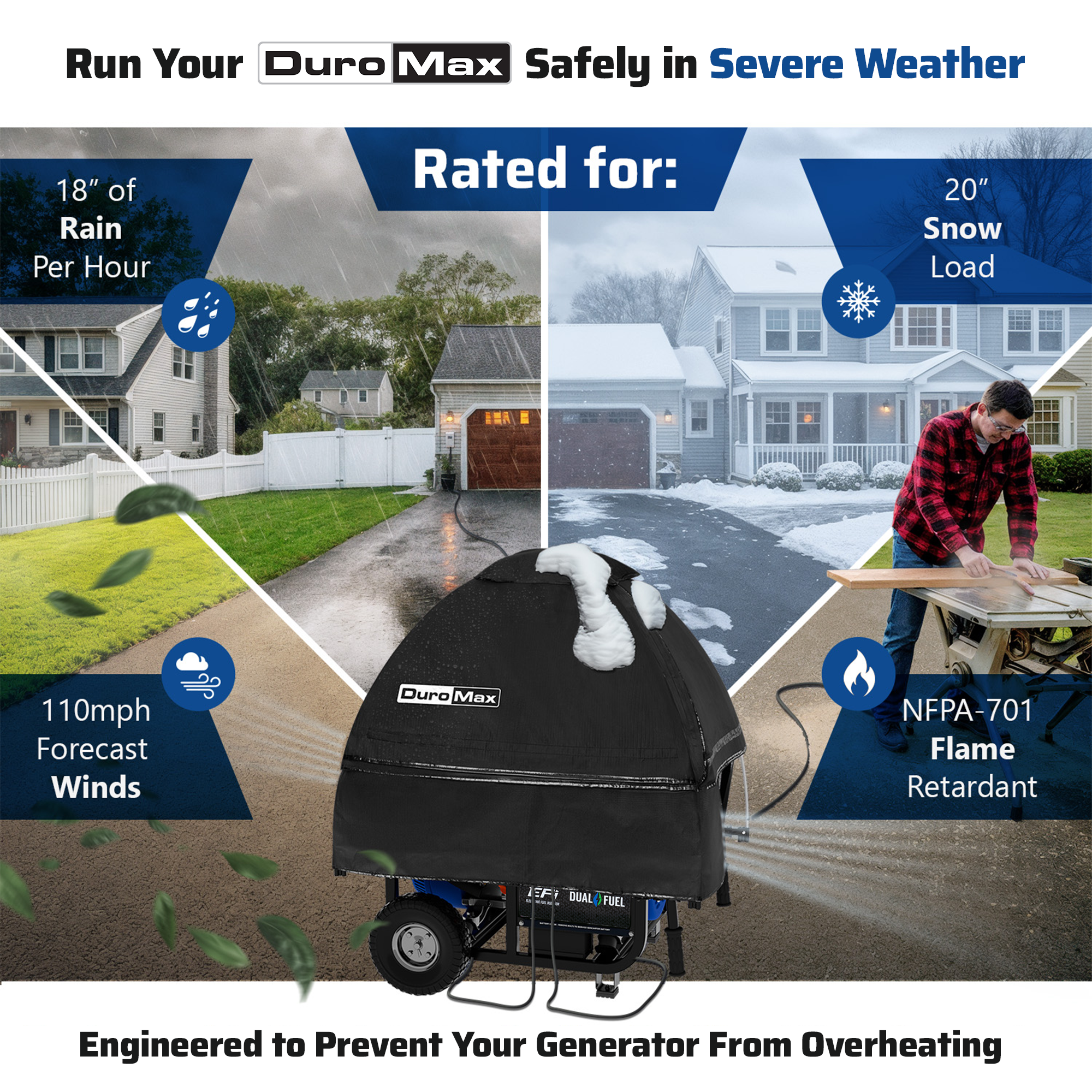 DuroMax DMX-GTX Open Frame Generator Tent All Weather Cover Kit - Image 3