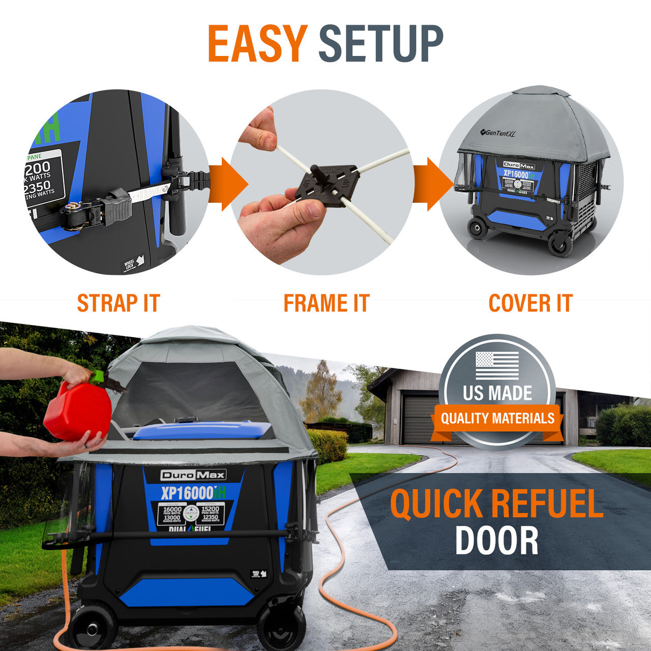 GenTent GTXICSMSBK XL Inverter Kit Reliable Outdoor Protection - Black - Image 4