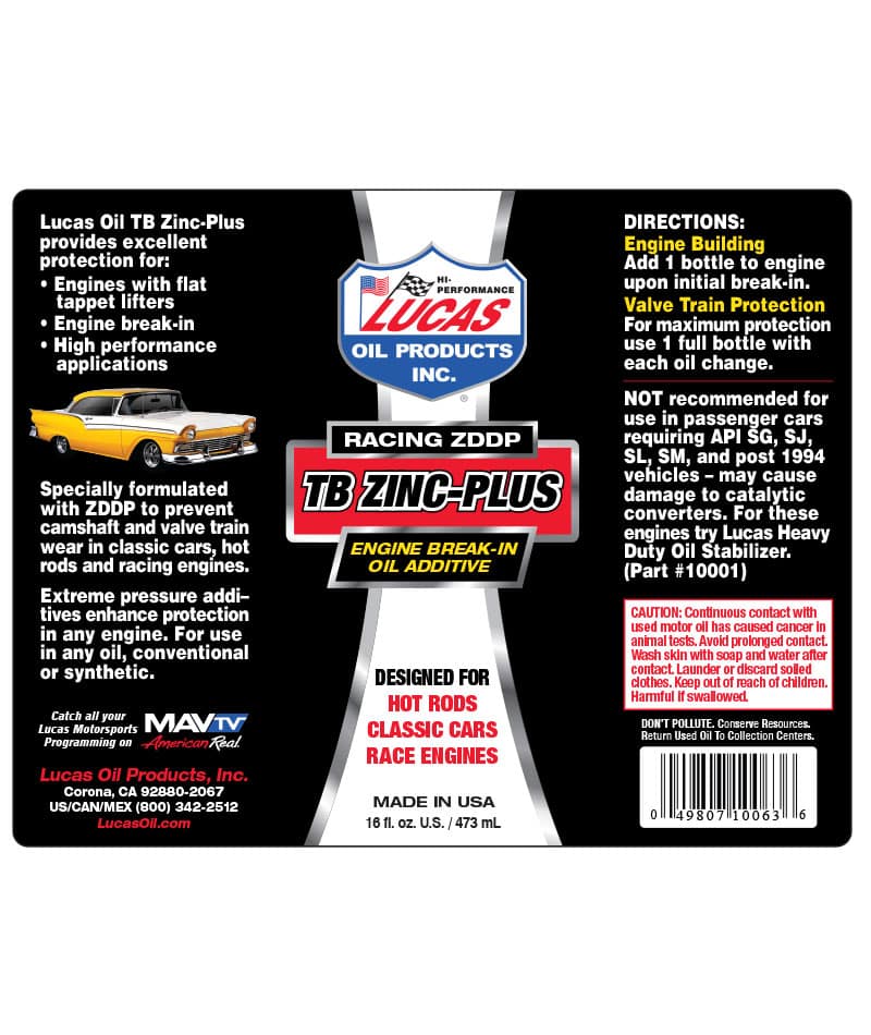 Lucas Oil 10063 Break-In Oil Additive 16 Oz - Ensure Optimal Engine Start-Up - Image 2