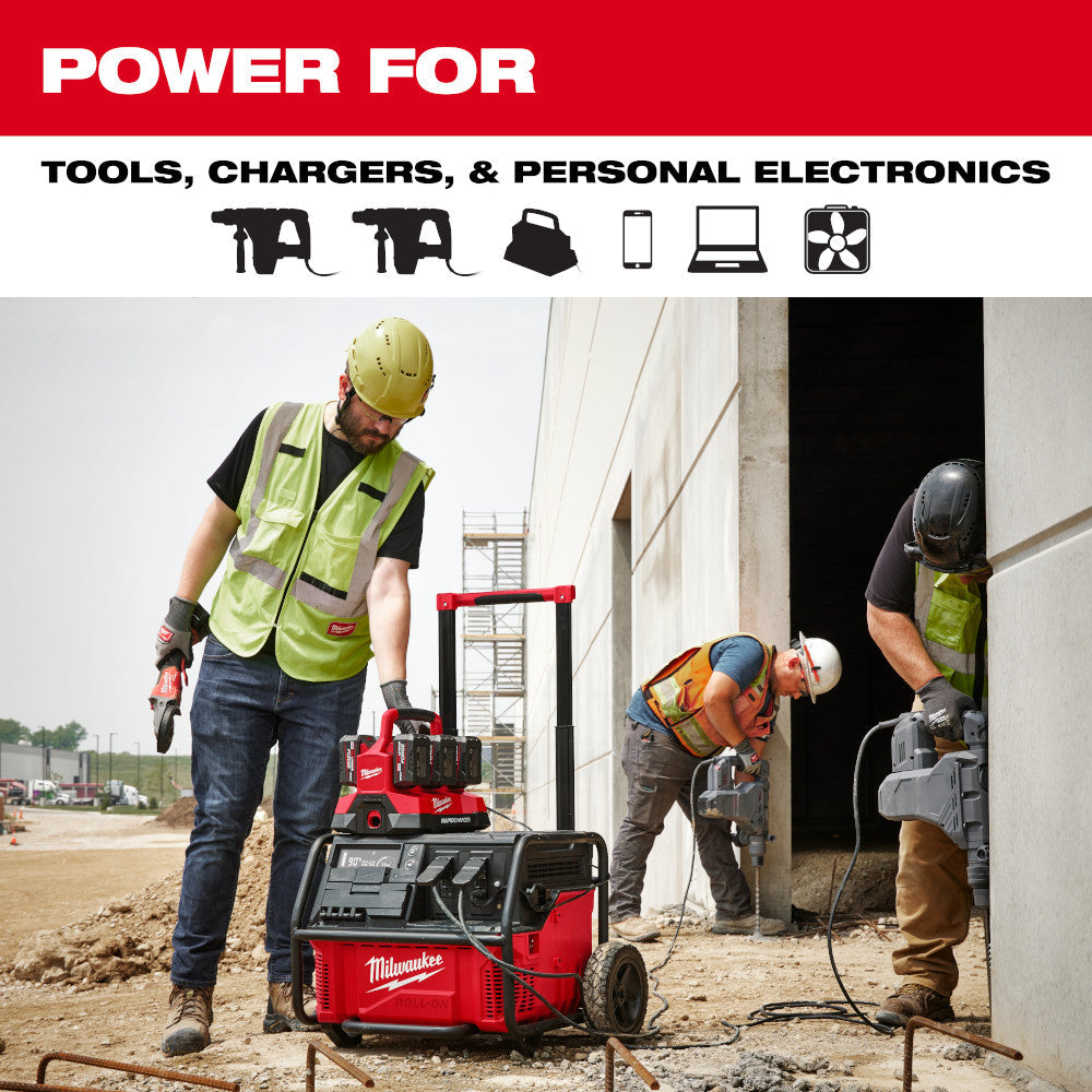 Milwaukee 3300R ROLL-ON PACKOUT 7200W/3600W 2.5kWh Battery Station Power Supply - Image 9