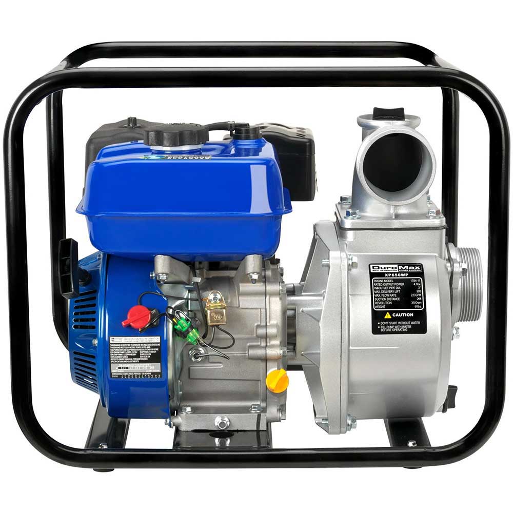 DuroMax XP650WP-LHK 208cc 220 GPM 3" Gas Engine Water Pump Kit - Image 3